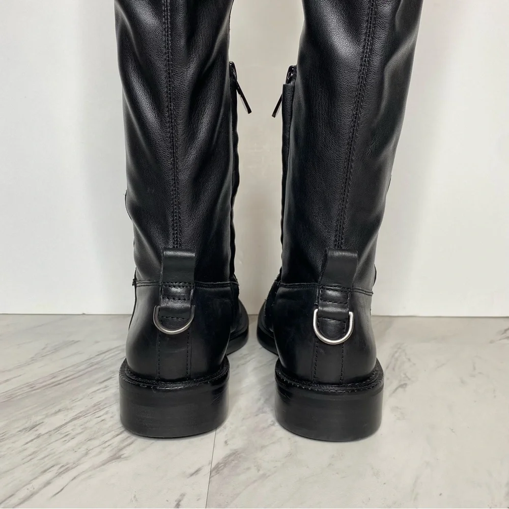Sam Edelman Narisa Black Leather Over The Knee Boot 6 1/2 M